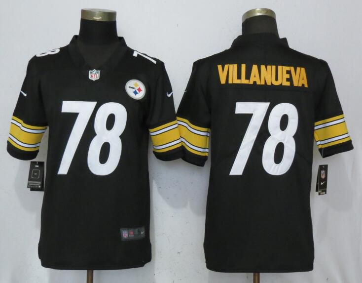 Men Pittsburgh Steelers #78 Villanueva Black Nike Vapor Untouchable Limited Player NFL Jerseys